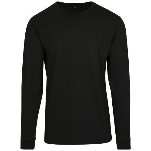 Build Your Brand Long Sleeve With Cuff Rib Black